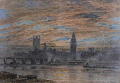 Westminster vom Surrey-Ufer, 1922 von Joseph Severn